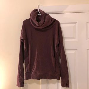 lululemon dark maroon cowl-neck hoodie